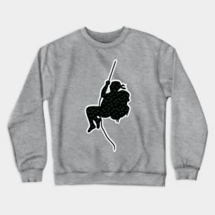 adventurer swinging on a rope Crewneck Sweatshirt